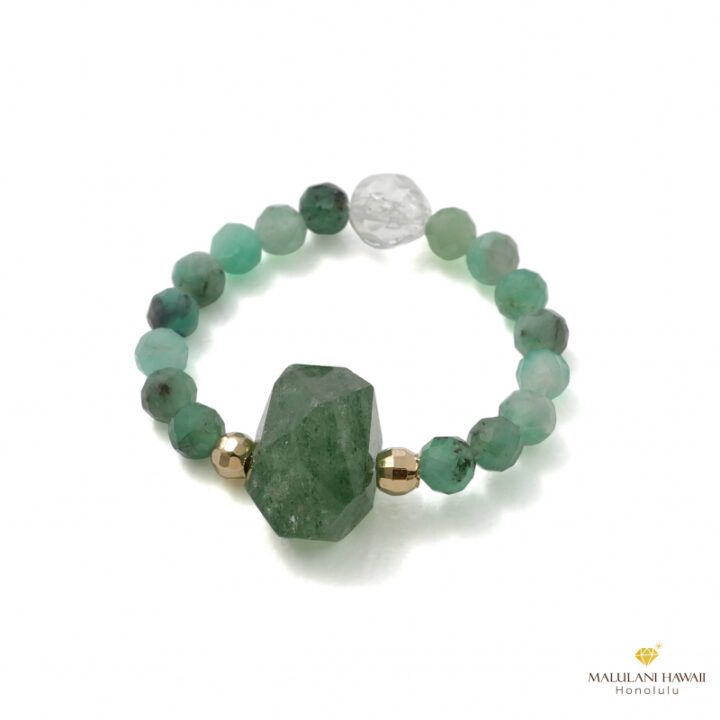 Tiny Ring アベンチュリン ＆ エメラルド