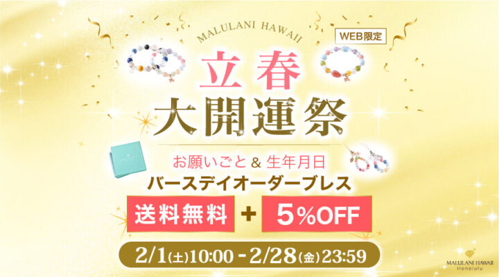 2/1~2/28 立春 大開運祭 バースデイオーダーブレス パワーストーン 天然石 送料無料+5%OFF!